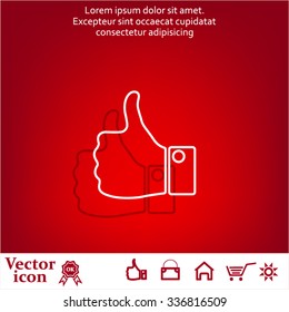 Vector thumb up icon