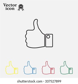 Vector thumb up icon