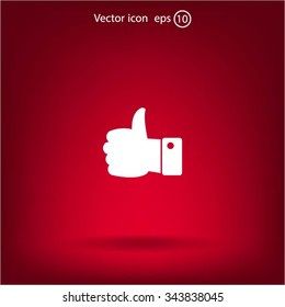 Vector thumb up icon