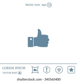 Vector thumb up icon