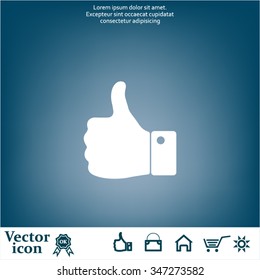 Vector thumb up icon