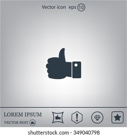 Vector thumb up icon