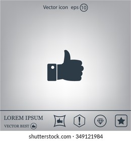 Vector thumb up icon