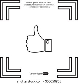 Vector thumb up icon