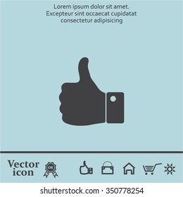 Vector thumb up icon
