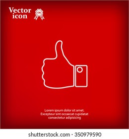 Vector thumb up icon