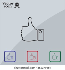 Vector thumb up icon