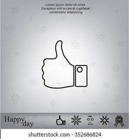 Vector thumb up icon