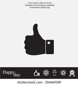 Vector thumb up icon