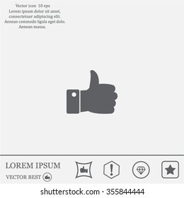 Vector thumb up icon