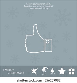Vector thumb up icon