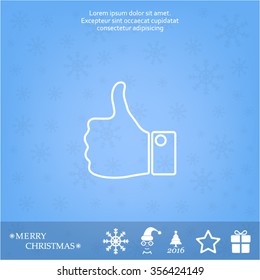 Vector thumb up icon