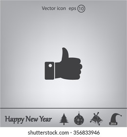 Vector thumb up icon