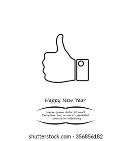 Vector thumb up icon