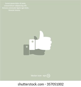 Vector thumb up icon