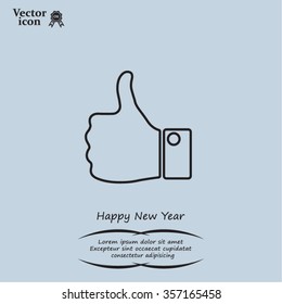 Vector thumb up icon
