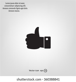Vector thumb up icon