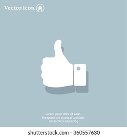 Vector thumb up icon