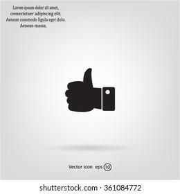 Vector thumb up icon
