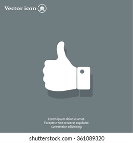 Vector thumb up icon