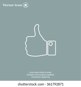 Vector thumb up icon