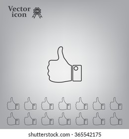 Vector thumb up icon