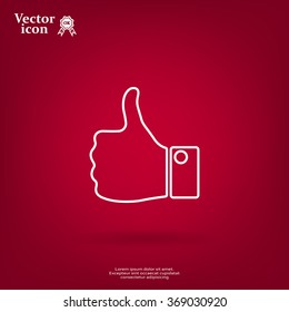 Vector thumb up icon
