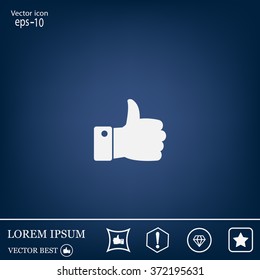 Vector thumb up icon
