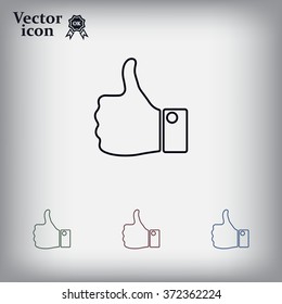 Vector thumb up icon