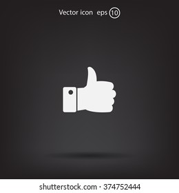 Vector thumb up icon