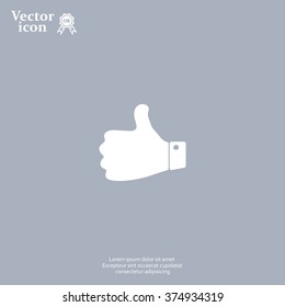 Vector thumb up icon