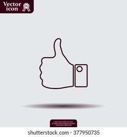 Vector thumb up icon