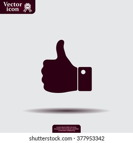 Vector thumb up icon