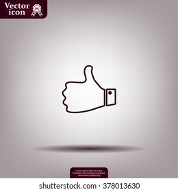 Vector thumb up icon