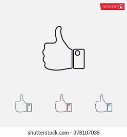 Vector thumb up icon