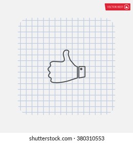 Vector thumb up icon