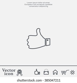 Vector thumb up icon