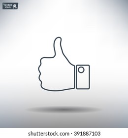Vector thumb up icon