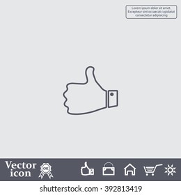 Vector thumb up icon