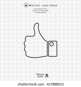 Vector thumb up icon