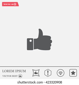 Vector thumb up icon