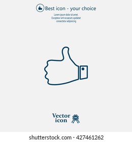 Vector thumb up icon