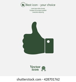 Vector thumb up icon