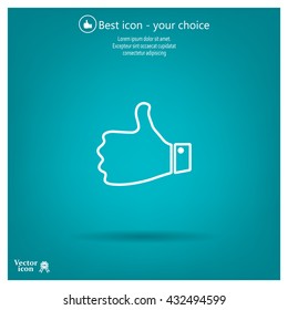 Vector thumb up icon