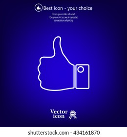 Vector thumb up icon