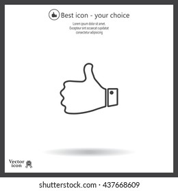 Vector thumb up icon