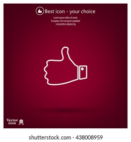 Vector thumb up icon