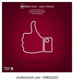 Vector thumb up icon