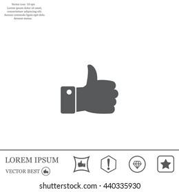 Vector thumb up icon