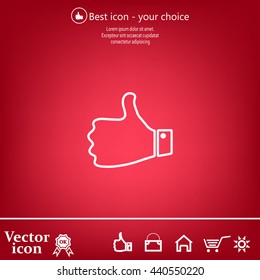 Vector thumb up icon